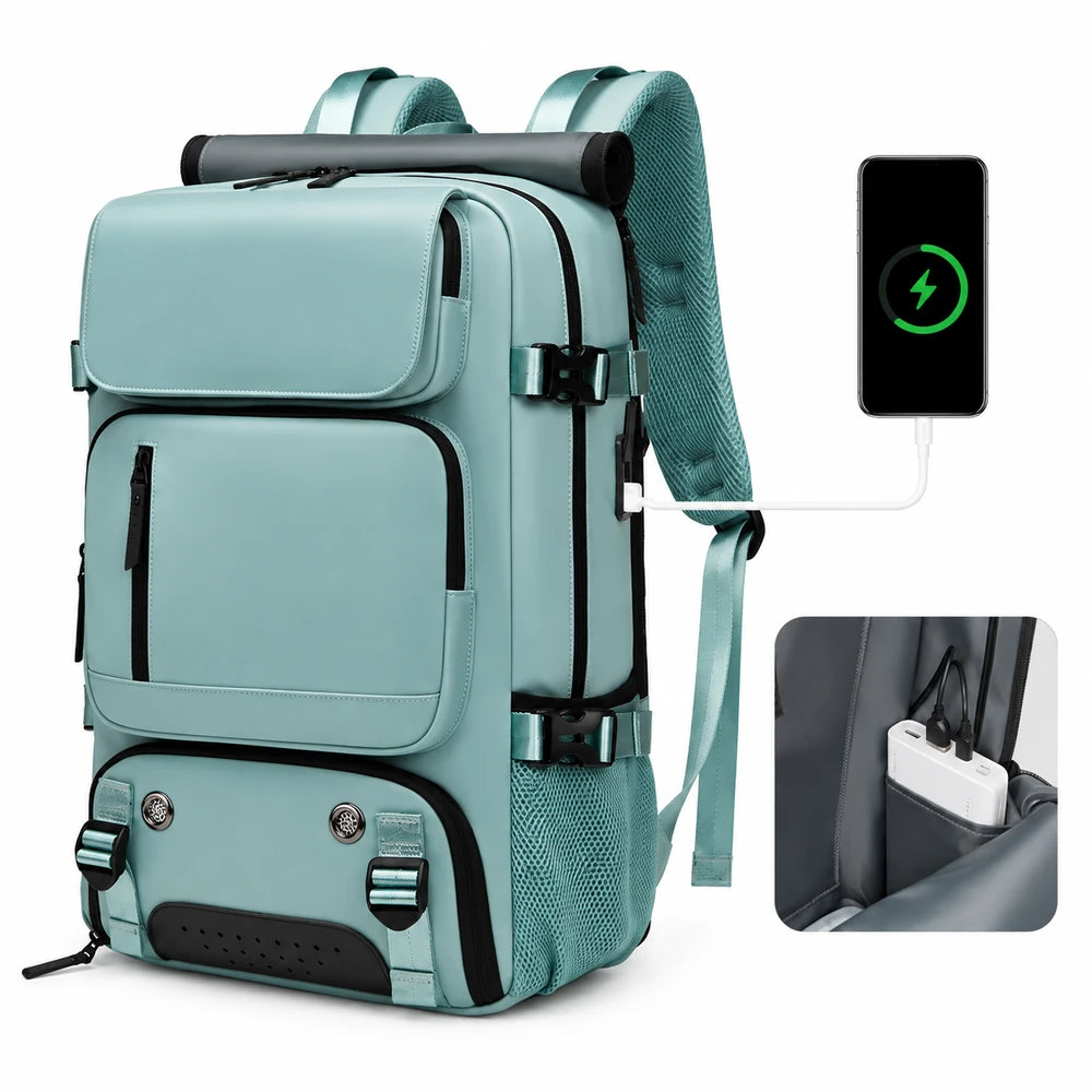 Port USB latéral du sac à dos voyage ordinateur L’Escapade