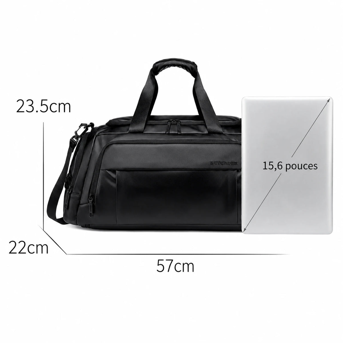 Sac de voyage ordinateur Le Voyage, dimensions 57 x 22 x 23,5 cm, compatible 15,6 pouces