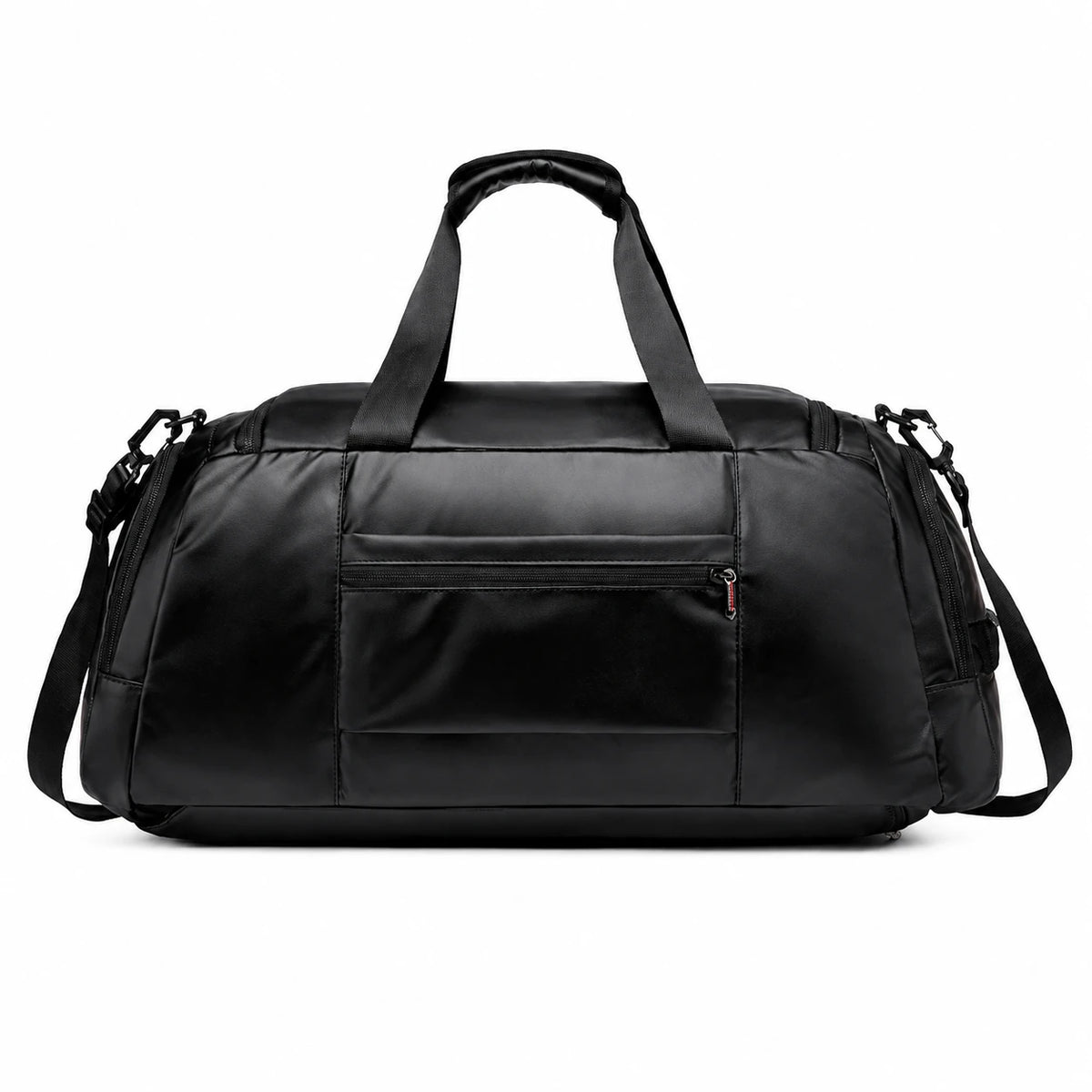 Sac de voyage ordinateur Le Voyage noir, vue de face, poche avant zippée
