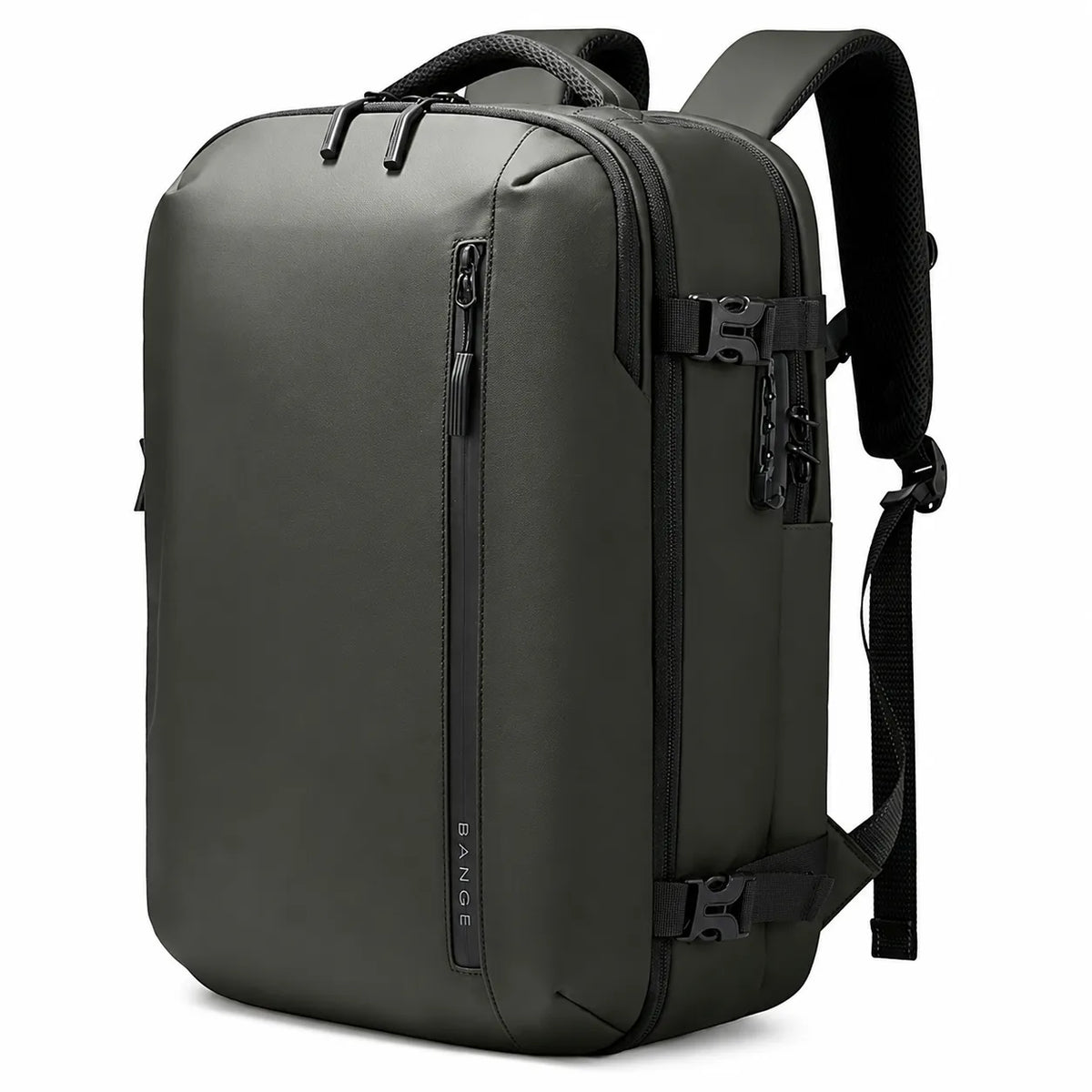 Sac à dos ordinateur de voyage Le Séjour vert, vue de trois quarts