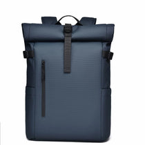 Sac à dos ordinateur Le Modulable bleu marine format roll top fermé
