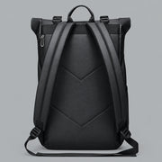 Le Nomade, sac à dos ordinateur Roll Top noir, vue de dos