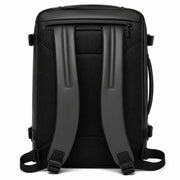 Sac ordinateur convertible Le Transit 3-en-1 noir, vue de dos, panneau mesh et bretelles