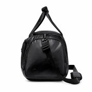 Sac de voyage ordinateur Le Voyage noir, vue de profil avec bandoulière réglable